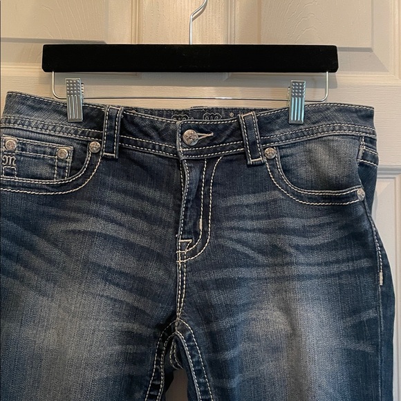 Miss Me Blue Jeans Angel Wings with Silver Embroidery& Rhinestones. - Picture 14 of 16